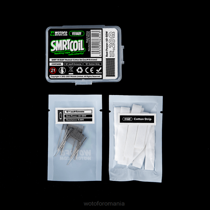Set plasă-bumbac v8 pentru copii nexmesh chill Wotofo SMRT - Wotofo flavours Z08F352