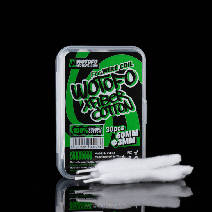 bumbac xfiber 3mm-30 buc grosime Wotofo - Wotofo disposable vape Z08F316