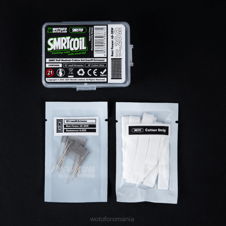 set plasă-bumbac pnp nexmesh extreme Wotofo SMRT - Wotofo e-cigarette Z08F340